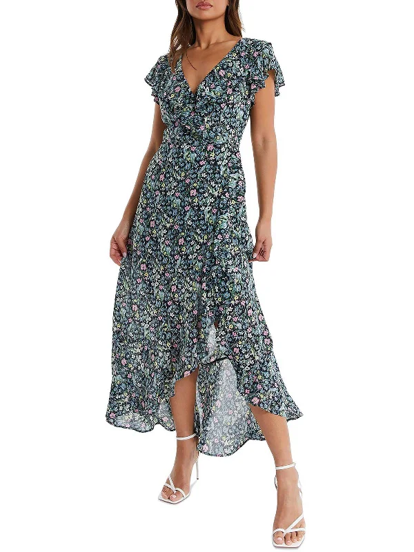 Womens Chiffon Floral Print Maxi Dress Urban Outfitters floral dresses