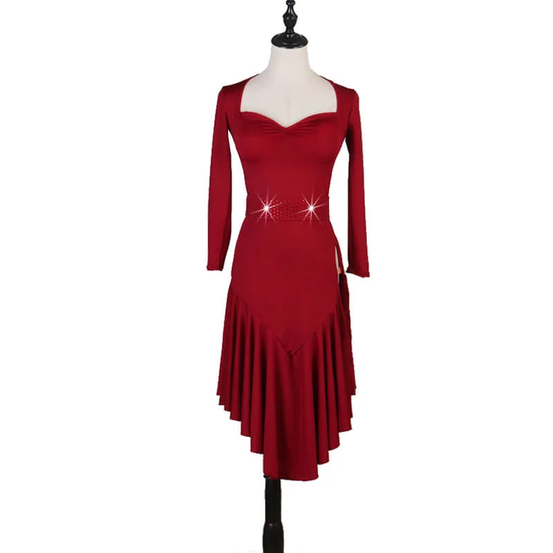 Flared Calf-Length Latin Dress Stylish unclassified dresses