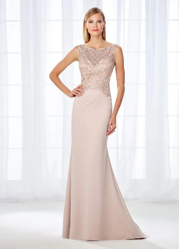 Cameron Blake by Mon Cheri - Shimmering Bateau Beaded Lace Jersey Gown 118684 - 1 pc Stone in Size 14 Available Date night unclassified dresses Cameron Blake by Mon Cheri - Shimmering Bateau Beaded Lace Jersey Gown 118684 - 1 pc Stone in Size 14 Available Date night unclassified dresses