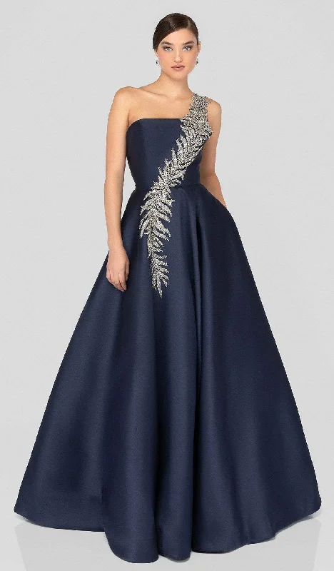 Terani Couture 1912E9202 One Shoulder Gown Flowy unclassified dresses
