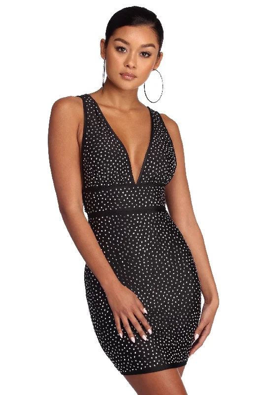 Starlette Heat Stone Mini Dress Cotton unclassified dresses