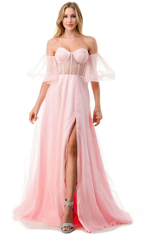 Aspeed Design L2793B - Illusion Corset Evening Gown Striped unclassified dresses
