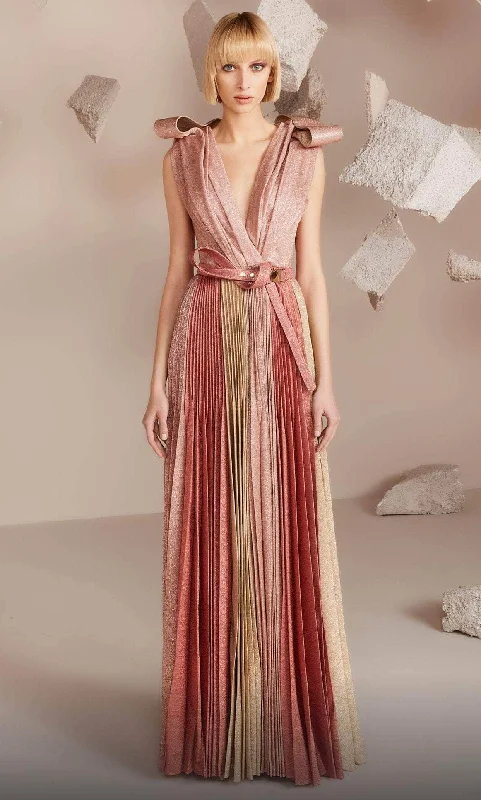 MNM Couture E0028 - Pleated Dress Office unclassified dresses