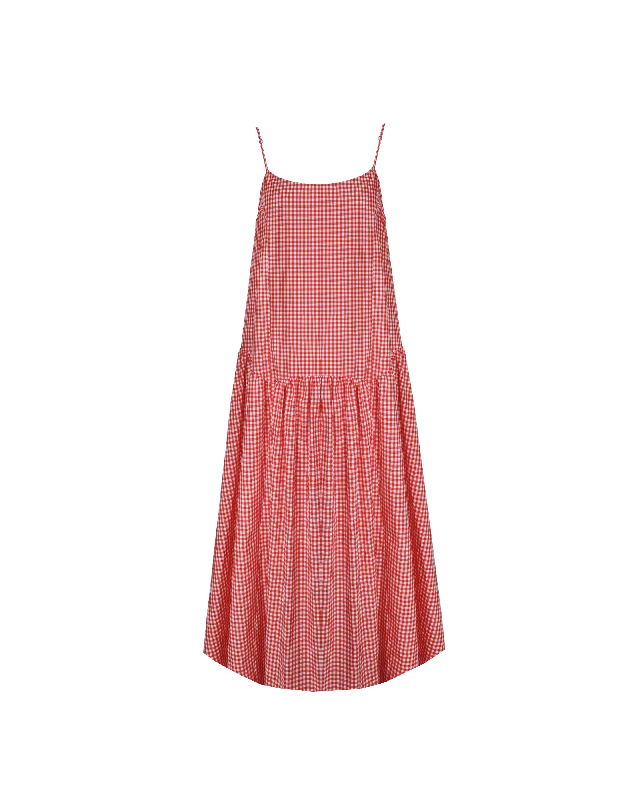 TRULLI RELAXED DRESS RED GINGHAM Polka dot unclassified dresses