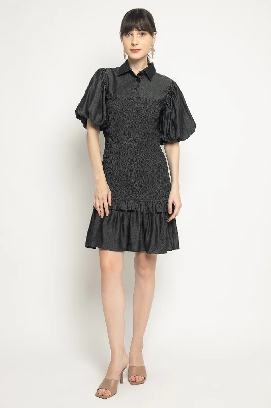 Taliah Dress in Navy Metallic unclassified dresses