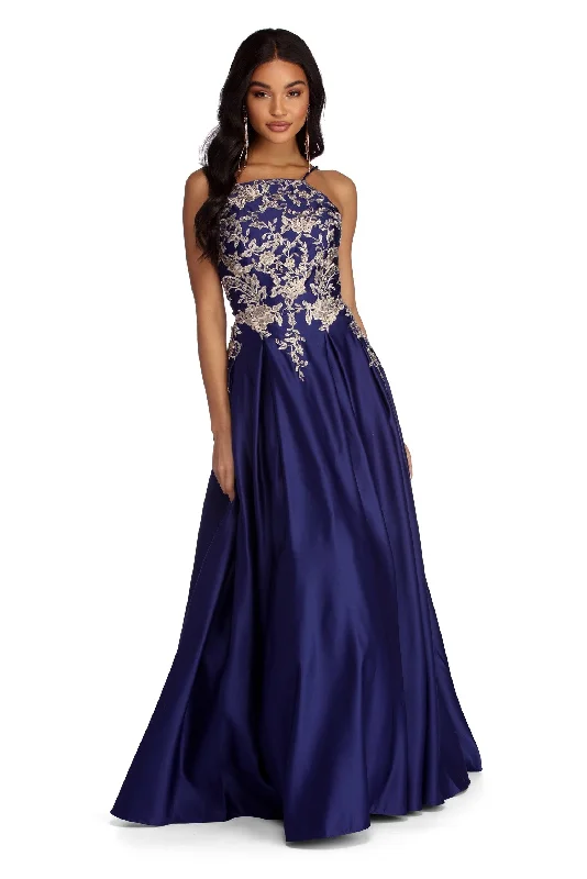Ryleigh Floral Satin Ball Gown Popular unclassified dresses