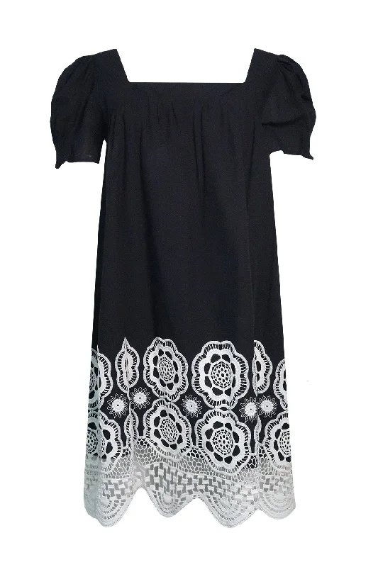 Embroidery Square Neck Dress Neutral tone unclassified dresses