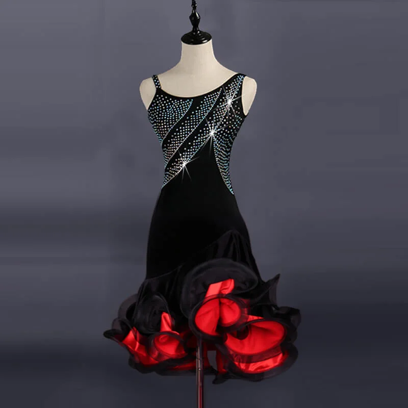Asymmetric One Shoulder Latin Dress Trendy new unclassified dresses