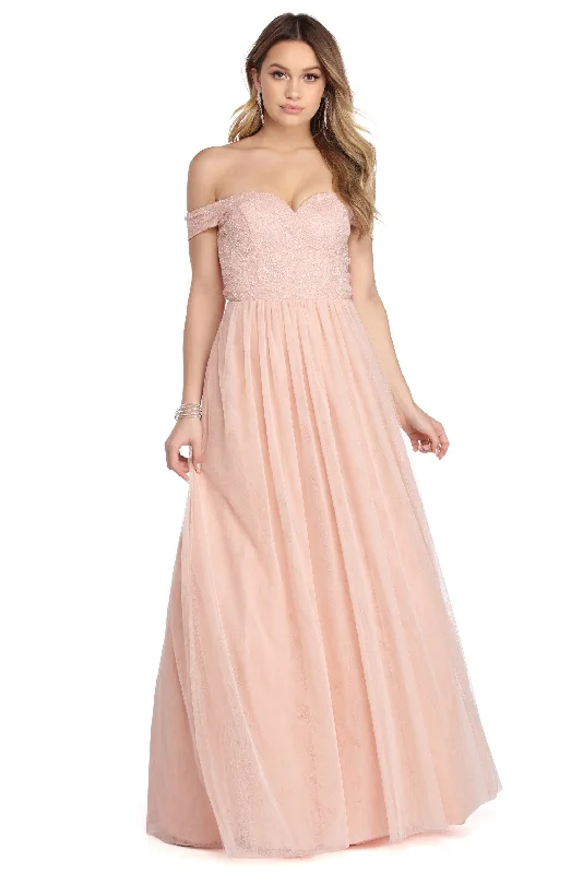Juliet Off The Shoulder Tulle Dress Engagement unclassified dresses