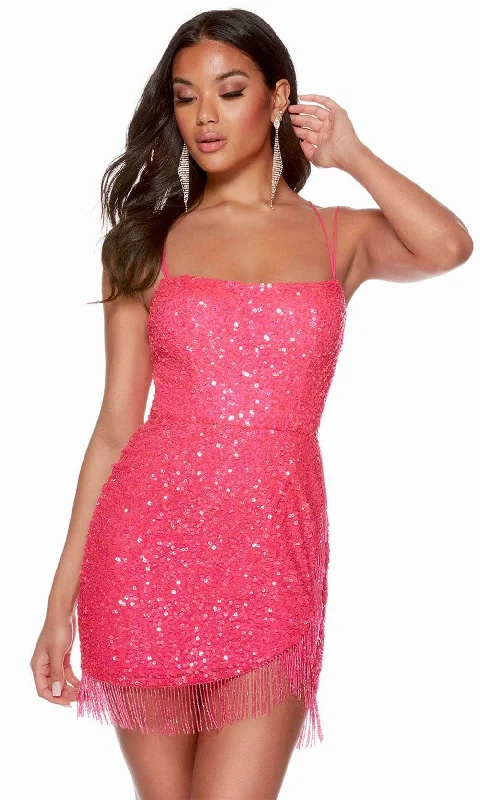 Alyce Paris 4623 - Spaghetti Straps Homecoming Dress Lace unclassified dresses