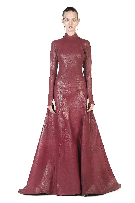 TAMBORA GOWN RED- WAXED Discounted unclassified dresses
