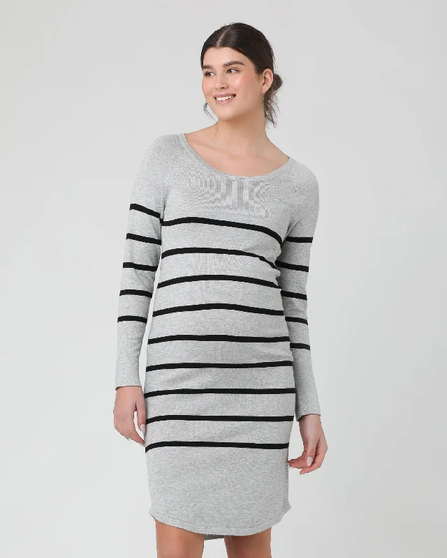 Valerie Tunic Dress Grey/Black Embroidered unclassified dresses