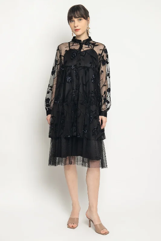 Bloom Dress in Black Earthy tone unclassified dresses