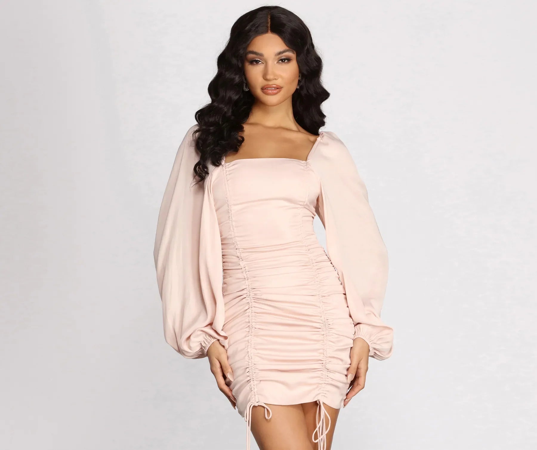 Ready Or Not Ruched Mini Dress Office unclassified dresses