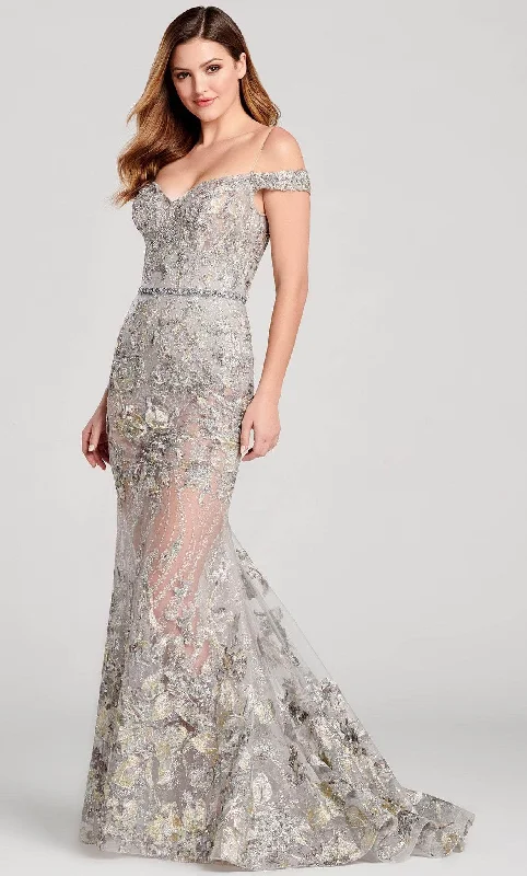 Ellie Wilde EW22027 - Off-Shoulder Gown High-low unclassified dresses