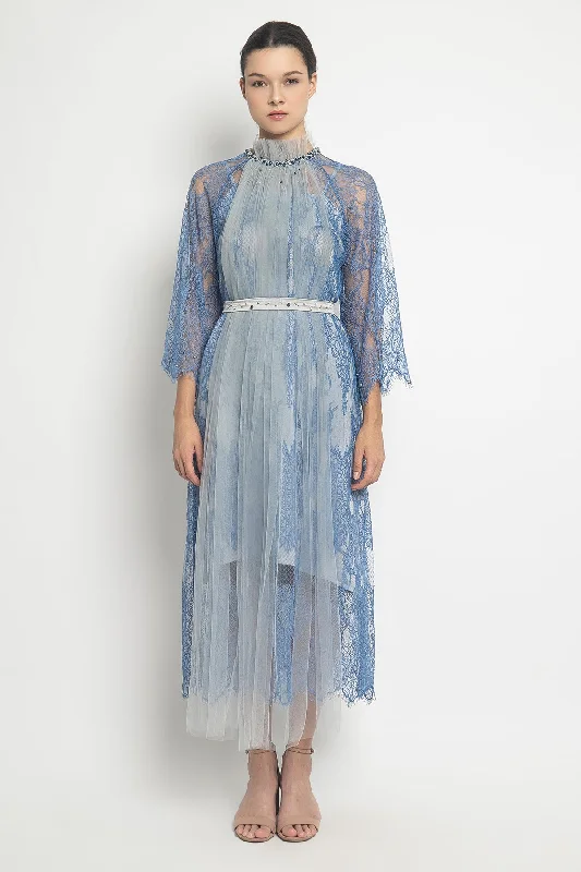 Kalyna Dress in Aqua Blue Color block unclassified dresses