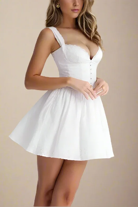 Mari Bodycon Mini Dress - Pearl White Chic unclassified dresses