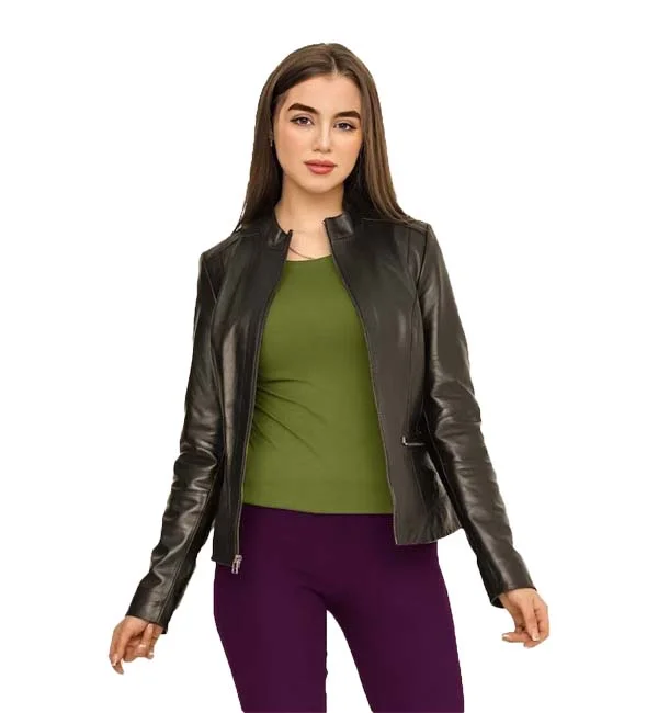 Women Bomber Leather Jacket Women's transitional jackets