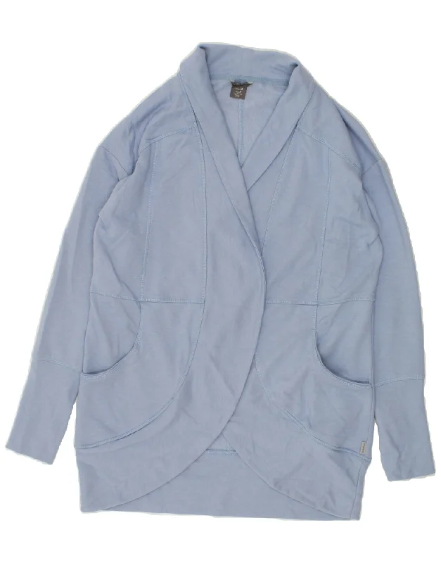 EDDIE BAUER Womens Cardigan Sweater UK 14 Medium Blue Cotton Levi's sweaters