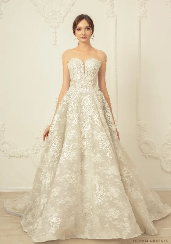 A-line Lace Wedding Dress (#Emily) Sexy Wedding Dress